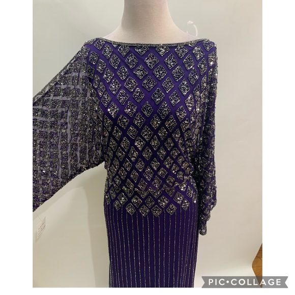 Pisarro nights blouson mother of bride gown purple - Picture 3 of 10